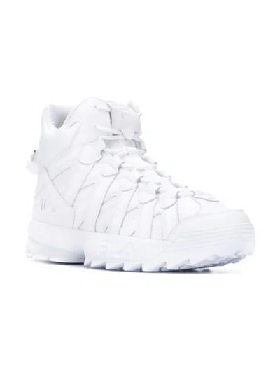 Shop Fila Chunky Hi-top Sneakers In White