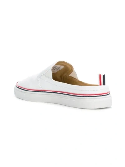 Shop Thom Browne Rubber Cupsole Trainer Slide In White