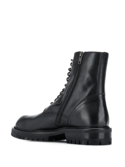 Shop Ann Demeulemeester Lace-up Army Boots In 099 Black