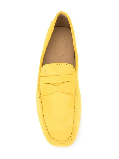 Shop Tod's Gommino Driving Shoes In Yellow