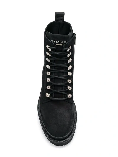 Shop Balmain Ranger Army Ankle Boots In Blue