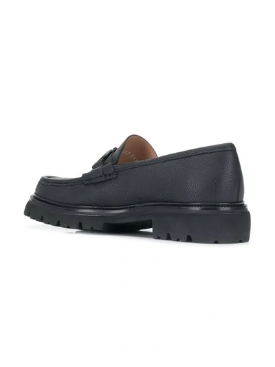 Shop Ferragamo Gancini Bit Loafers In Black