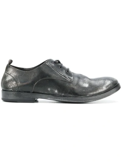 Shop Marsèll Distressed Derby Shoes In Black