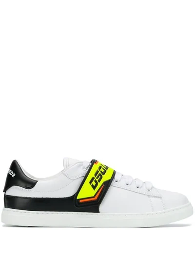 Shop Dsquared2 Logo Sneakers In White