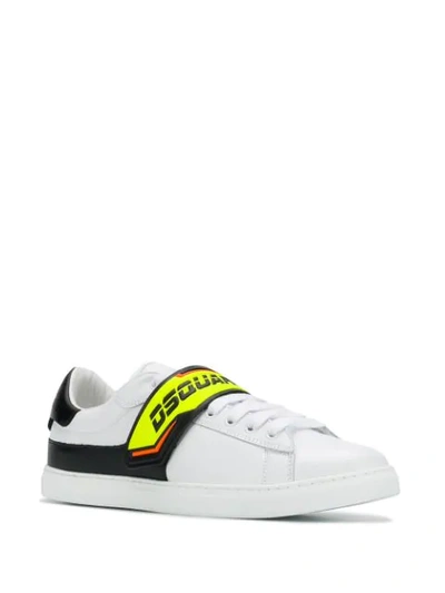 Shop Dsquared2 Logo Sneakers In White