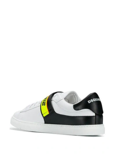 DSQUARED2 LOGO SNEAKERS - 白色