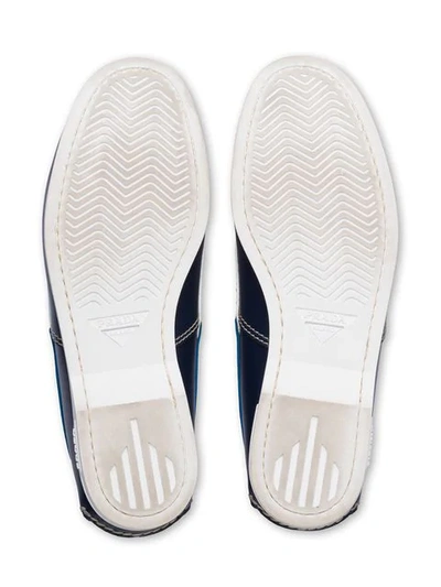 Shop Prada Deck Shoes In Blue