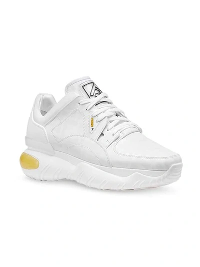 Shop Fendi Chunky Sole Sneakers In White