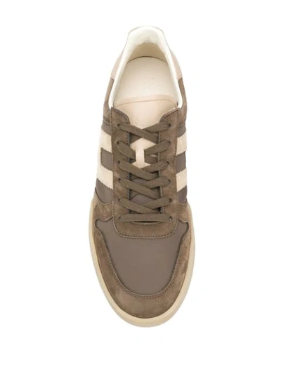 Shop Hogan H357 Sneakers In Brown