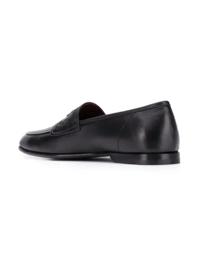 Shop Dolce & Gabbana Logo Loafers In Black