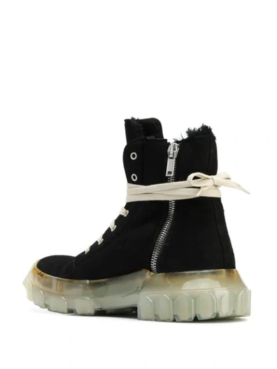 Shop Rick Owens Chunky Sole Boots In Black