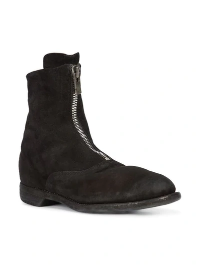 Shop Guidi Zipped Ankle Boots In Black