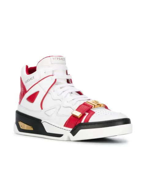 mock croc quilted leather atlas sneakers