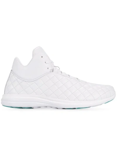 Shop Apl Athletic Propulsion Labs Apl Quilted Lace-up Sneakers - White