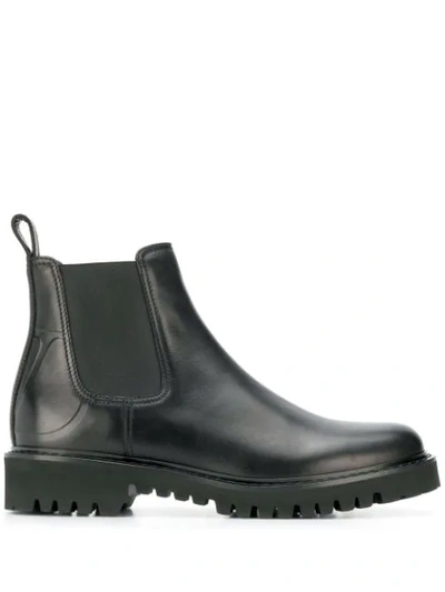 VALENTINO VALENTINO GARAVANI VLOGO BEATLE BOOTS - 黑色