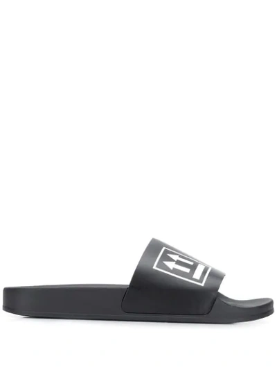 Shop Off-white Double Arrow Sliders In Black