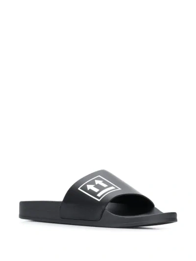 Shop Off-white Double Arrow Sliders In Black