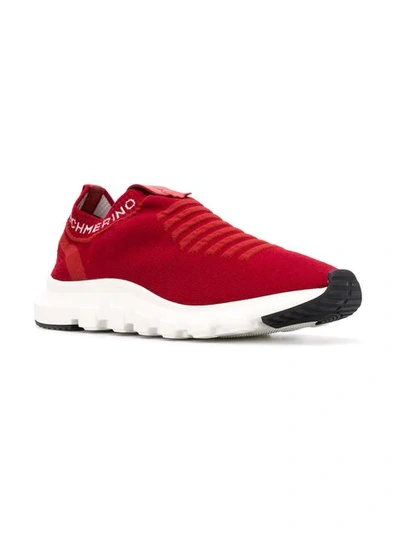Shop Z Zegna Techmerino™ Sock Sneakers In Red
