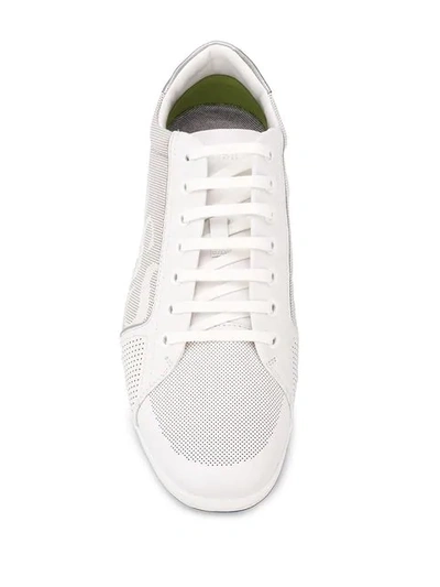 Shop Hugo Boss Lace Up Sneakers In White