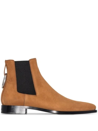 Shop Givenchy Loop Chelsea Boots In  Brown
