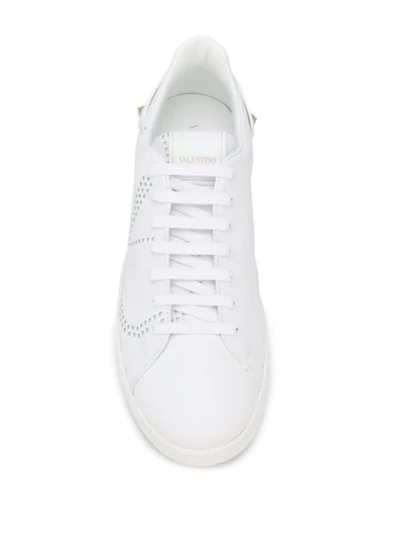 Shop Valentino Backnet Sneakers In White