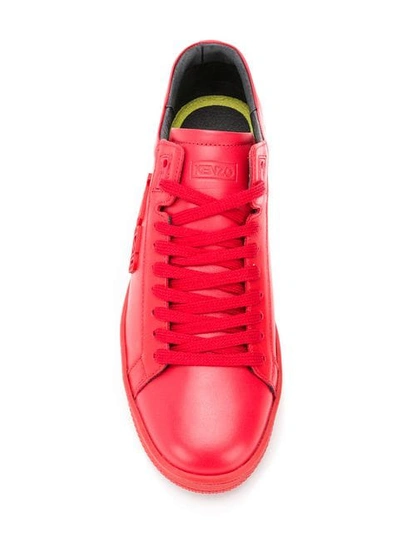 Shop Kenzo Tennix Sneakers In Red