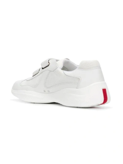 Shop Prada America's Cup Sneakers In White