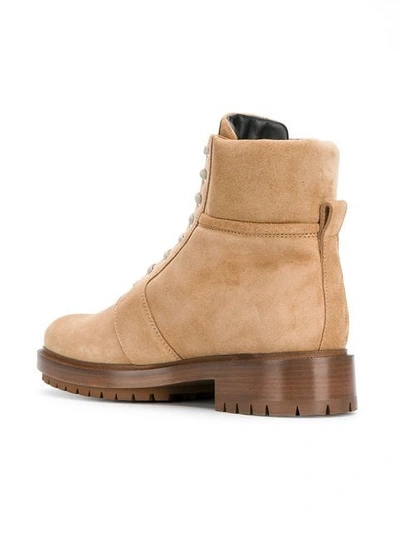 Shop Balmain Ranger Army Boots In Neutrals