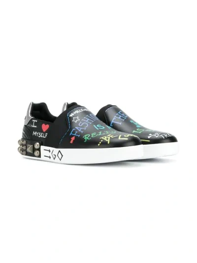 Portofino slip-on sneakers with Mural print