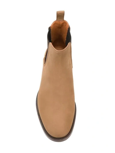 Shop Lanvin Classic Chelsea Boots In Brown