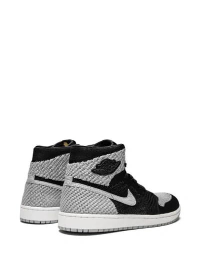 Shop Jordan Air  1 Flyknit Sneakers In Black