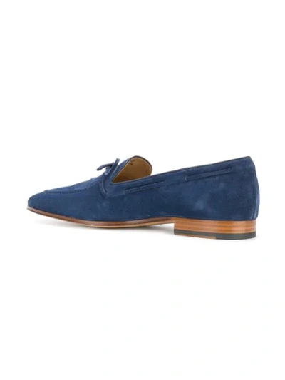 Shop Tod's Bow-trimmed Loafers In Blue