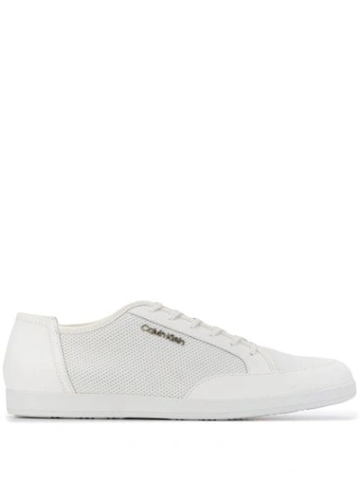 Shop Calvin Klein Mesh Sneakers In White