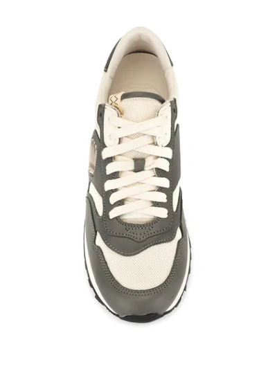 Shop Visvim Colour Block Sneakers In Grey