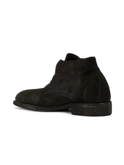 Shop Guidi Lace-up Fitted Boots In Black