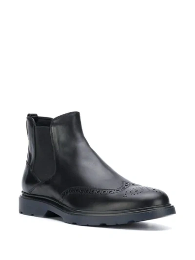 Shop Hogan Chelsea Boots In Black