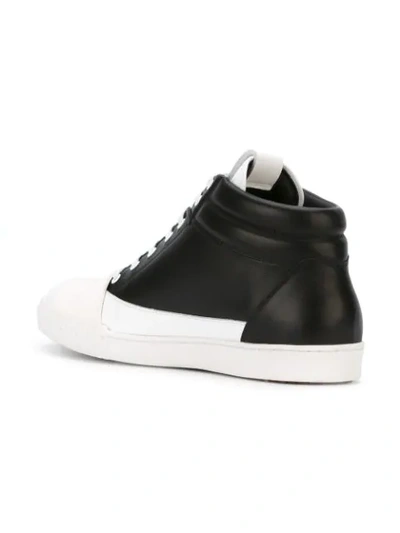 monochrome hi-top sneakers