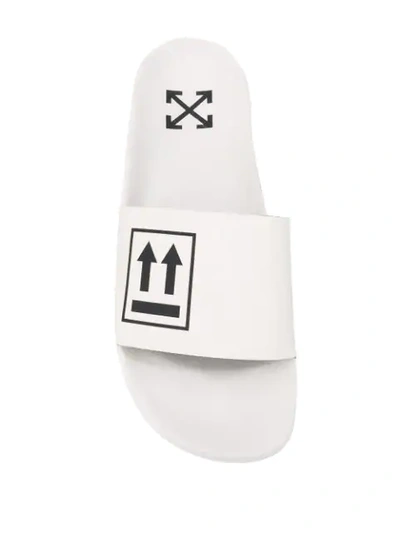 Shop Off-white Double Arrow Sliders In White