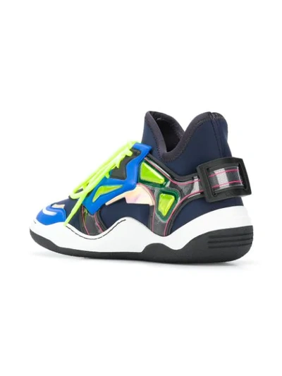 Lanvin Contrast Panel Sneakers In Multi