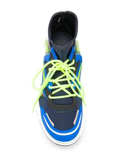Lanvin Contrast Panel Sneakers In Multi
