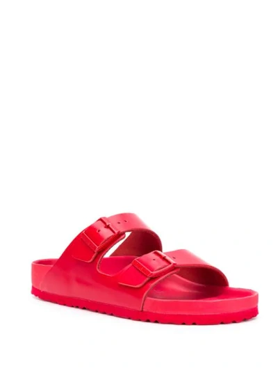 Shop Valentino X Birkenstock  Garavani Slides In Red