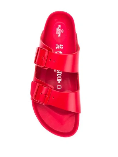 Shop Valentino X Birkenstock  Garavani Slides In Red