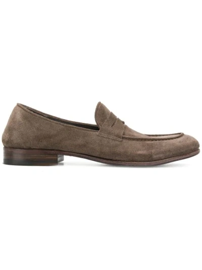 Shop Alberto Fasciani Casual Slip-on Loafers In Grey