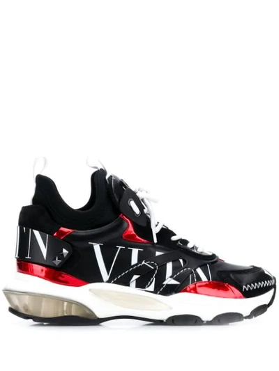 Shop Valentino Bounce Sneakers In Black