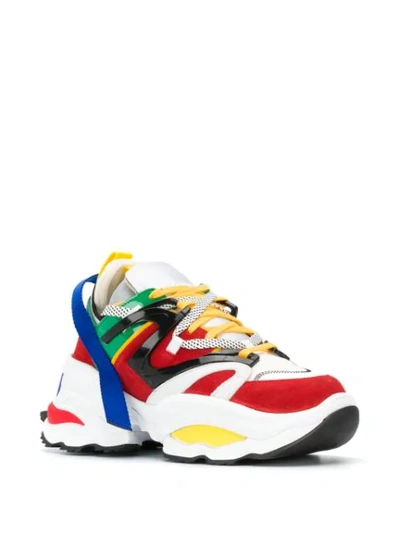 DSQUARED2 BACKYARD PUNK THE GIANT SNEAKERS - 白色