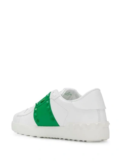 Shop Valentino Rockstud Untitled Open Sneakers In White