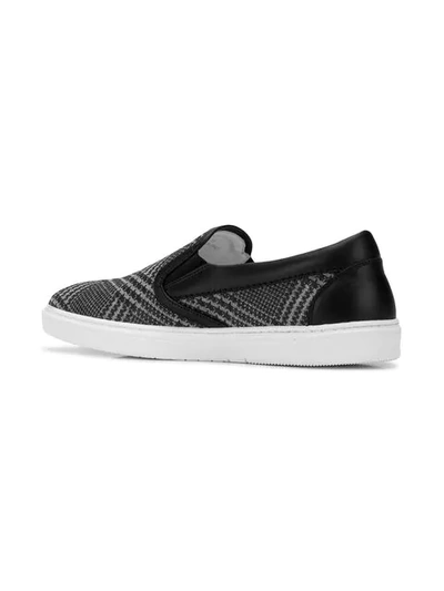 Shop Jimmy Choo Grove Flannel Slip-on Sneakers In Black