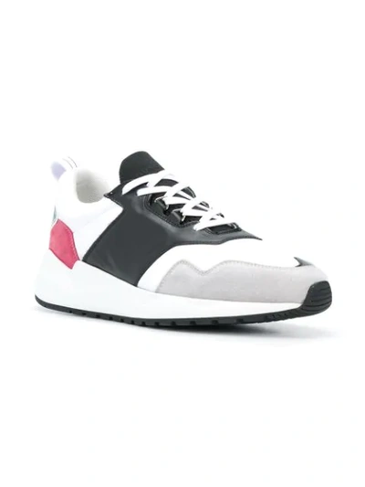 Shop Buscemi Colour Block Sneakers - White