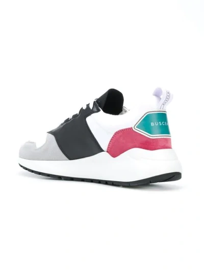Shop Buscemi Colour Block Sneakers - White