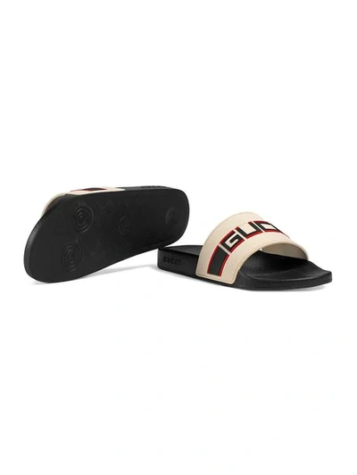 Gucci stripe rubber slide sandal